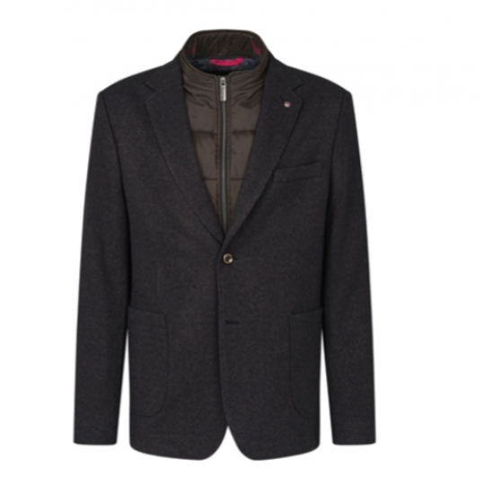 Bugatti Mens Sports Jacket With Removable Waistcoat - Brown