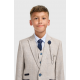 Boys Caridi Beige Three Piece Suit