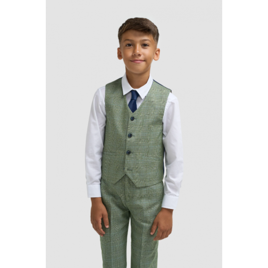 Boys Caridi Sage Three Piece Suit