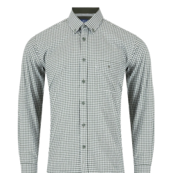 Long Sleeve Check Pattern Casual Shirt – Green / White