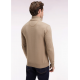 Beige heavy cotton trucker-neck sweater