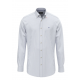Cotton shirt with fine stripe pattern and button-down collar
