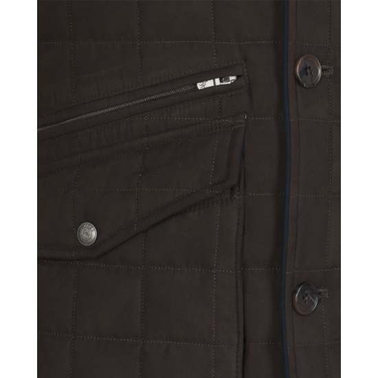Glenveigh Quilted Jacket in Chocolate Brown