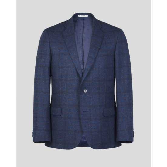 Liffey Tweed Blazer in Blue Check