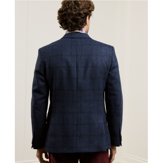 Liffey Tweed Blazer in Blue Check