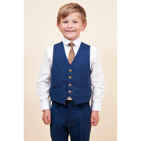 MAX - Childrens Royal Blue Three Piece Suit