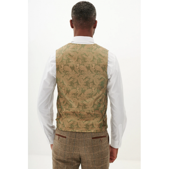 TED - Tan Tweed Check Three Piece Suit TED - Tan Tweed Check Three Piece Suit