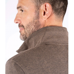 Pre - End Leander sweat with half zip In brown