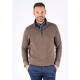 Pre - End Leander sweat with half zip In brown