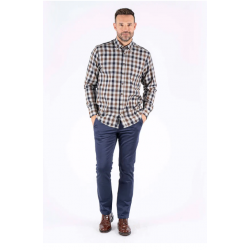 Murat shirt with checks in brown
