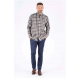 Murat shirt with checks in brown