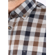 Murat shirt with checks in brown