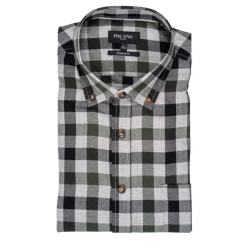 Murat shirt with checks old green
