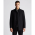 Tapered Fit Wool-Mix Tailored Coat in Black