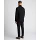 Tapered Fit Wool-Mix Tailored Coat in Black
