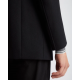 Tapered Fit Wool-Mix Tailored Coat in Black