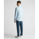 Remus Uomo Tapered Parker Causal Shirt - Sky Blue