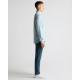 Remus Uomo Tapered Parker Causal Shirt - Sky Blue