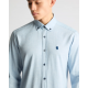 Remus Uomo Tapered Parker Causal Shirt - Sky Blue