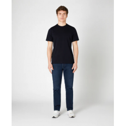 Tapered Fit Cotton-Stretch T-Shirt Navy