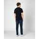 Tapered Fit Cotton-Stretch T-Shirt Navy