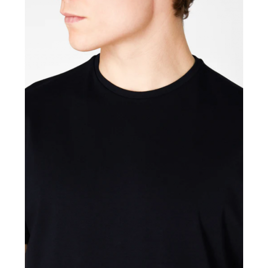 Tapered Fit Cotton-Stretch T-Shirt Navy