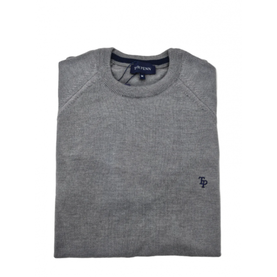 Tom Penn Crew Knit Grey 
