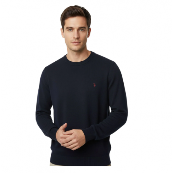 Tom Penn Crew Knit Navy