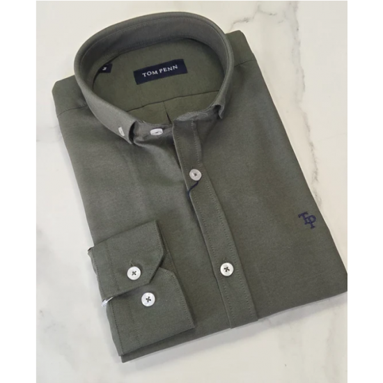 Tom Penn Crew Knit Khaki