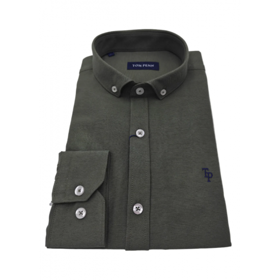 Tom Penn Crew Knit Khaki