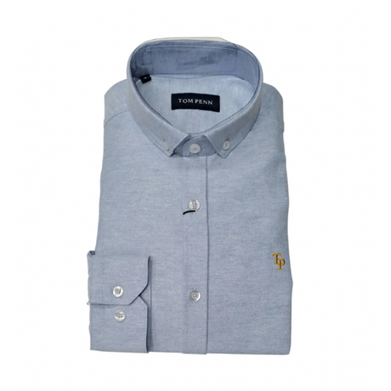 Tom Penn LS Shirt Blue