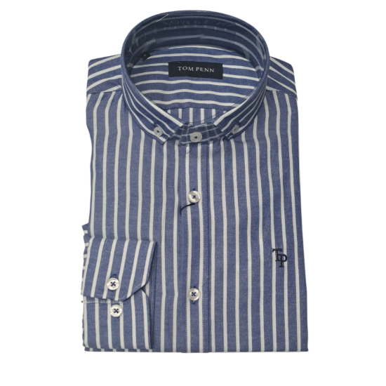 Tom Penn LS Shirt Blue Stripe