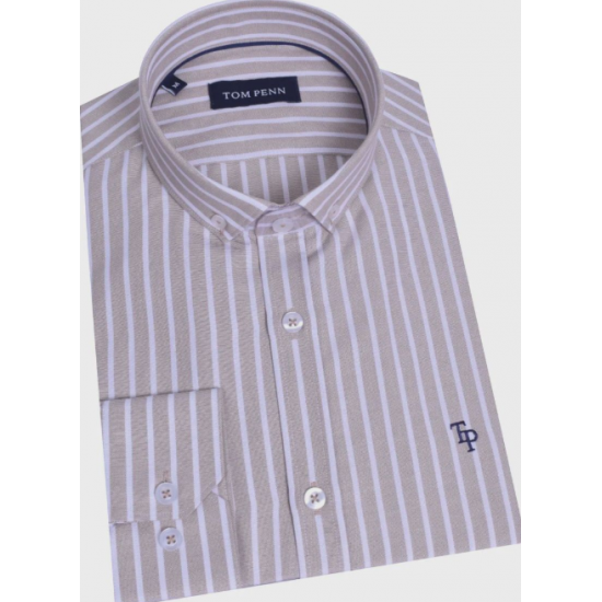Tom Penn Oxford Stripe Tan