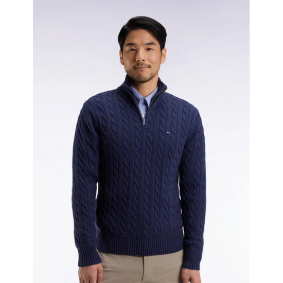 1/4 Zip Sweater cotton twill