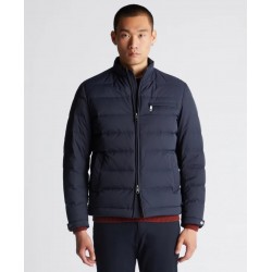 Remus Uomo Quilted Jacket Navy and Wine