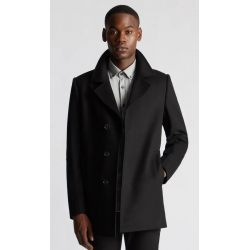 Remus Lochlan Overcoat Black  Wool Rich