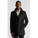 Remus Lochlan Overcoat Black  Wool Rich