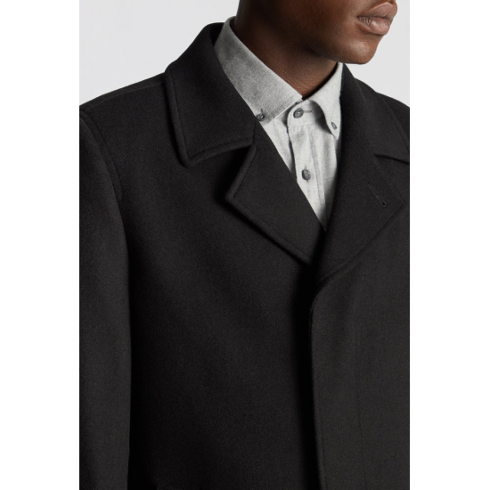 Remus Lochlan Overcoat Black  Wool Rich