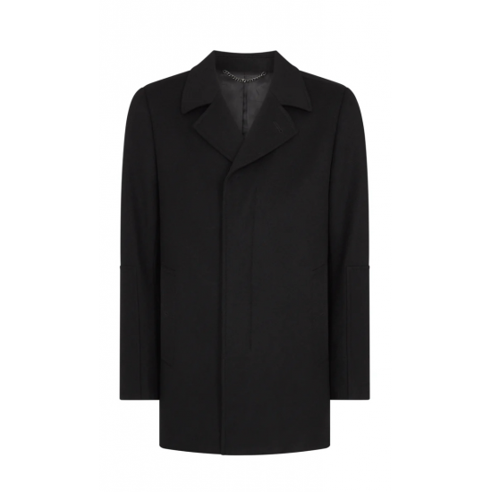 Remus Lochlan Overcoat Black  Wool Rich