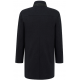 Bugatti Black Wool Coat with Leather Trim & Removable Insert