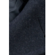 Bugatti Black Wool Coat with Leather Trim & Removable Insert