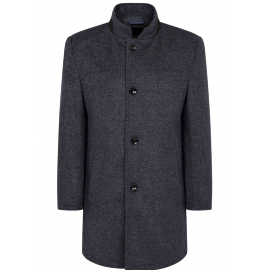Bugatti Navy Blue Wool Coat