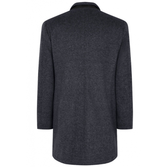 Bugatti Navy Blue Wool Coat