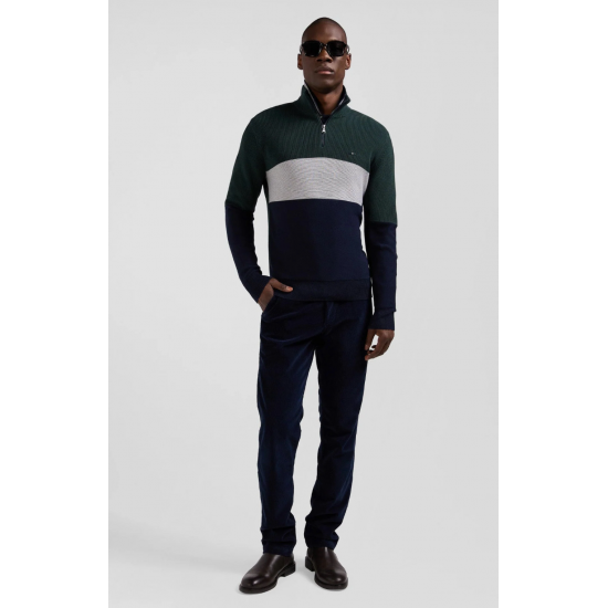 Eden Park Sweatshirt Grey & Olive & Navy