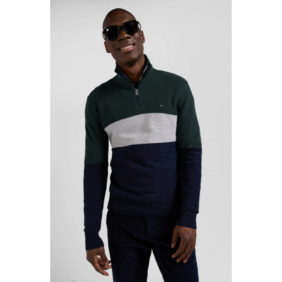 Eden Park Sweatshirt Grey & Olive & Navy