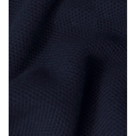 Magee Carn Cotton Structure 1/4 Zip Jumper Navy Classic Fit
