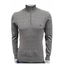 Tom Penn Half Zip Sweater Grey