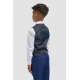 Boys Blue Check Three Piece Suit