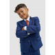 Boys Blue Check Three Piece Suit