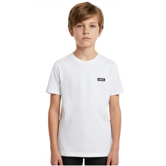 Boys Diesel Dane Short Sleeve T-Shirt - White
